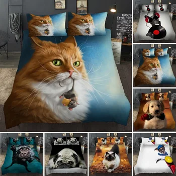 Cute Cat and Dog Pattern Bedding Set 2/3Pcs Comforter Cover with Pillowcase US/AU/UK 11 Size(no Filling)
Cute Cat and Dog Pattern Bedding Set 2/3Pcs Comforter Cover with Pillowcase US/AU/UK 11 Size(no Filling)