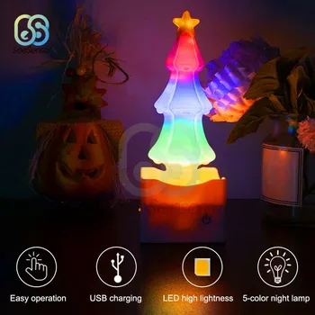 USB Colourful Effect LED 3D Christmas Tree Light Crystal Salt Stone Bulb Lamp Fairy Lights Holiday Christmas Decoration Gift
USB Colourful Effect LED 3D Christmas Tree Light Crystal Salt Stone Bulb Lamp Fairy Lights Holiday Christmas Decoration Gift