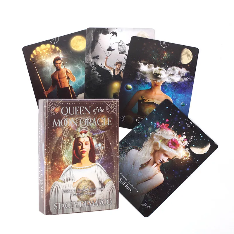Hot Sell Queen Of The Moon Oracle Cards Durable Fun Board Games Tarot Cards Mystical Guidance Divination Fate Party Card Games
Hot Sell Queen Of The Moon Oracle Cards Durable Fun Board Games Tarot Cards Mystical Guidance Divination Fate Party Card Games
