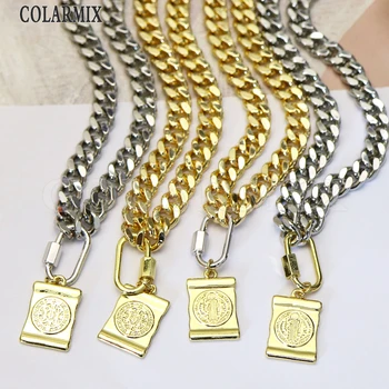 5pcs San Benito necklace 8mm wide thick chain necklace religion jewelry mix colors necklace 9684
5pcs San Benito necklace 8mm wide thick chain necklace religion jewelry mix colors necklace 9684