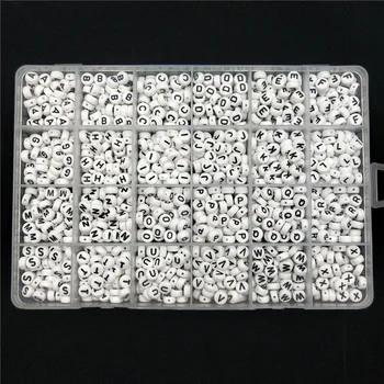 26 Letter Set 7mm White Round Acrylic Alphabet Beads A-Z Letter Loose Beads for Kid Jewelry Making DIY Bracelet Necklace Boxed
26 Letter Set 7mm White Round Acrylic Alphabet Beads A-Z Letter Loose Beads for Kid Jewelry Making DIY Bracelet Necklace Boxed