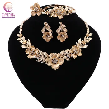 CYNTHIA Fashion Dubai Jewelry Sets Charm Indian Bridal Gold Color Flower Necklace Bridesmaid African Wedding Ladies Jewelry Sets
CYNTHIA Fashion Dubai Jewelry Sets Charm Indian Bridal Gold Color Flower Necklace Bridesmaid African Wedding Ladies Jewelry Sets