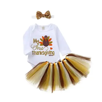 0-12M Newborn Kids Baby Girl Clothes Sets Turkey Romper Jumpsuit Tops Tutu Skirts Headband Outfits 3PCS
0-12M Newborn Kids Baby Girl Clothes Sets Turkey Romper Jumpsuit Tops Tutu Skirts Headband Outfits 3PCS
