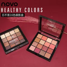 Novo 16 cores shimmer fosco paleta de sombra alta pigmentada mineral olho sombra pressionado pó maquiagem à prova dwaterproof água pálpebras nude(China)