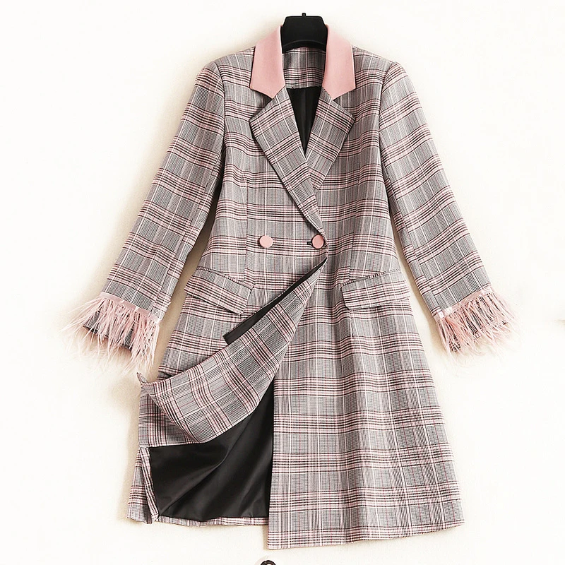 VERDEJULIAY Runway Houndstooth Coat 2020 Women Autumn Winter European Designer High Quality Warm Tassel Patchwork Long Trench
VERDEJULIAY Runway Houndstooth Coat 2020 Women Autumn Winter European Designer High Quality Warm Tassel Patchwork Long Trench
