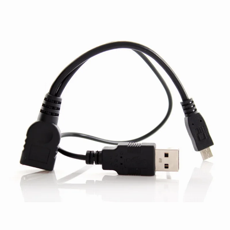 

Black Micro USB 2.0 OTG Host Flash Disk Cable with USB power for Galaxy S3 i9300 S4 i9500 Note2 N7100 Note3 N9000 & S5 i9600