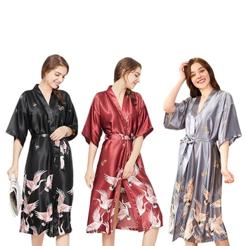 Woman Casual Sexy Polyester Pajamas Women Pajamas The Crane Print Pajamas Robe Black XXXL
Woman Casual Sexy Polyester Pajamas Women Pajamas The Crane Print Pajamas Robe Black XXXL