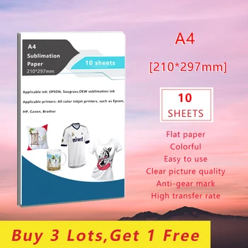 A4 Sublimation Transfer Photo Paper 10sheets for Polyester T-Shirt Cushion Fabrics Phone Case Printing Design Quick-Drying
A4 Sublimation Transfer Photo Paper 10sheets for Polyester T-Shirt Cushion Fabrics Phone Case Printing Design Quick-Drying