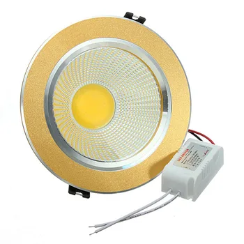 12W COB Recessed LED Ceiling Down Light 85-265V Golden Shell Soft Warm White Color Landscape Chandeliers Lighting Downlight
12W COB Recessed LED Ceiling Down Light 85-265V Golden Shell Soft Warm White Color Landscape Chandeliers Lighting Downlight