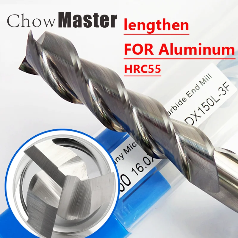 

3 Flute Carbide Milling Cutter Tungsten End Mill CNC Tool 1 to 20mm HRC55 for Aluminum Fiberglass Acrylic Wood Copper Plastic