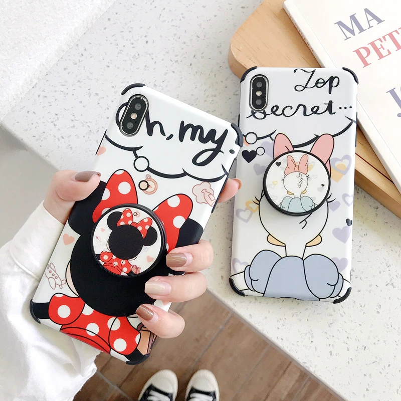 Cute cartoon Mickey Mouse Donald Duck phone case for iPhone 7 8 Plus Anti-fall bracket for iPhone11 Pro MAX X XS MAX XR Cover
Cute cartoon Mickey Mouse Donald Duck phone case for iPhone 7 8 Plus Anti-fall bracket for iPhone11 Pro MAX X XS MAX XR Cover