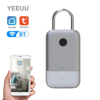 Tuya Smart Key Storage Lock Box BT 4.2 Wireless Fingerprint Password Key Safe Box APP Remote Control Key Lock Box Weatherproof
Tuya Smart Key Storage Lock Box BT 4.2 Wireless Fingerprint Password Key Safe Box APP Remote Control Key Lock Box Weatherproof