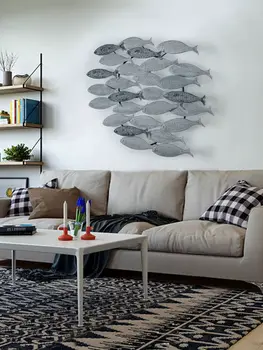 American Wrought Iron Sea Fish Group Wall Hanging Decoration Home Livingroom Wall Mural Ornaments Hotel Cafe Wall Sticker Crafts
American Wrought Iron Sea Fish Group Wall Hanging Decoration Home Livingroom Wall Mural Ornaments Hotel Cafe Wall Sticker Crafts