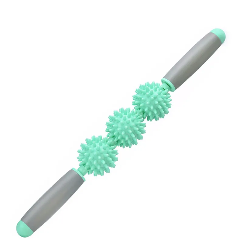 Gym Muscle Massage Roller Yoga Stick Body Massage Relax Tool Muscle Roller Sticks with 3 Point Spiky Ball
Gym Muscle Massage Roller Yoga Stick Body Massage Relax Tool Muscle Roller Sticks with 3 Point Spiky Ball