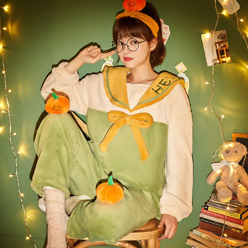 Green Crayon Shin-Chan Pajama Set Thick Feminino Pyjamas Flannel Warm Pajamas For Women Long Sleeve Home Suit Ladies Sleepwear
Green Crayon Shin-Chan Pajama Set Thick Feminino Pyjamas Flannel Warm Pajamas For Women Long Sleeve Home Suit Ladies Sleepwear