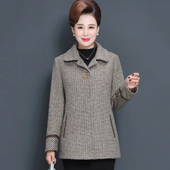 Elegant Long Sleeve Winter Women'S Coat Lapel 2 Pockets Jackets Plaid Coats 5XL Plus Size Female Warm Thick Outerwear Overcoats
Elegant Long Sleeve Winter Women'S Coat Lapel 2 Pockets Jackets Plaid Coats 5XL Plus Size Female Warm Thick Outerwear Overcoats