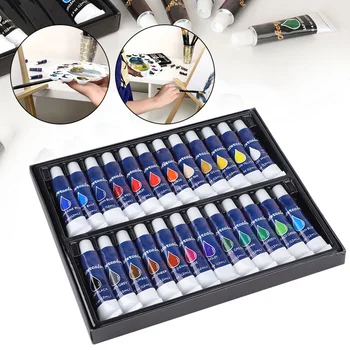 24 Colors 12ml DIY Pigment Painting Drawing Accessory Colorful Paint Set for most painted surfaces including wood, glass, etc
24 Colors 12ml DIY Pigment Painting Drawing Accessory Colorful Paint Set for most painted surfaces including wood, glass, etc