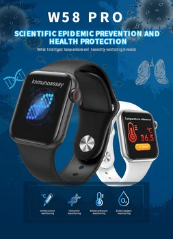 W58 Pro Smart Watch Men Body Temperature Measurement Heart Rate Immunity Monitoring Full Screen Touch For IOS Android Smartwatch
W58 Pro Smart Watch Men Body Temperature Measurement Heart Rate Immunity Monitoring Full Screen Touch For IOS Android Smartwatch