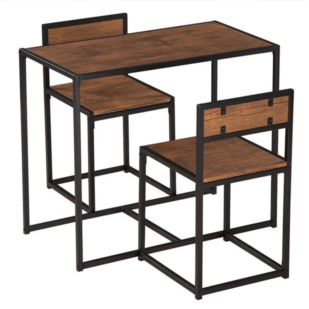 90*47*75.5cm Elm Wood Simple Breakfast Table And Chair Three-Piece Light Walnut Color
90*47*75.5cm Elm Wood Simple Breakfast Table And Chair Three-Piece Light Walnut Color