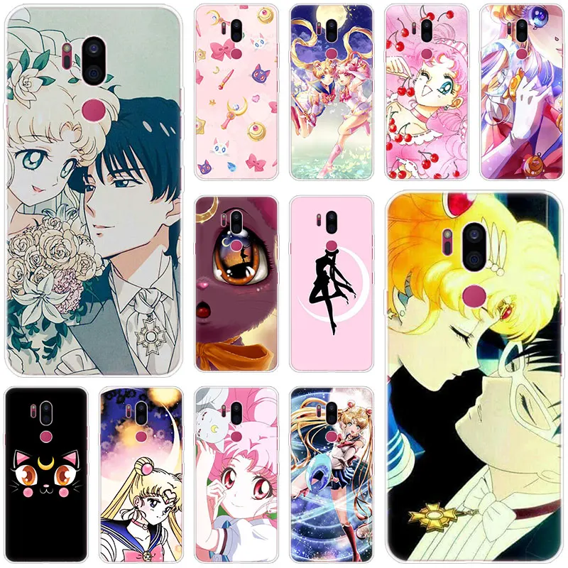 

Anime Sailor Moon Silicone Case For LG G5 G6 Mini G7 G8 G8S V20 V30 V40 V50 ThinQ Q6 Q7 Q8 Q9 Q60 W10 W30 Aristo 2 X Power 2 3