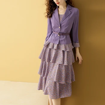 Gedivoen Autumn Long Sleeve Coat+Spaghetti Strap Belt Print Cascading Ruffle Dress Set Fashion Designer High Street Suits 2020
Gedivoen Autumn Long Sleeve Coat+Spaghetti Strap Belt Print Cascading Ruffle Dress Set Fashion Designer High Street Suits 2020