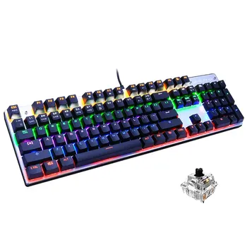 Mechanical Keyboard 104 keys Switch Gaming Keyboards for Tablet Desktop with LED Adjustable Backlight Russian Sticker
Mechanical Keyboard 104 keys Switch Gaming Keyboards for Tablet Desktop with LED Adjustable Backlight Russian Sticker