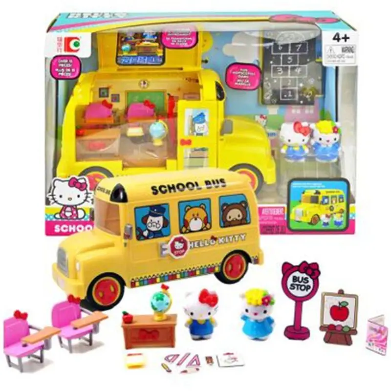 Genuine Hello Kitty Toy Car Plastic ABS Yellow Bus School Bus Class Scene Set Boys Girls Play House Toy New Year Christmas Gifts
Genuine Hello Kitty Toy Car Plastic ABS Yellow Bus School Bus Class Scene Set Boys Girls Play House Toy New Year Christmas Gifts