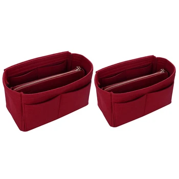 2 Pcs Makeup Bag Cosmetic Cases Felt Bag Organizer Insert Cosmetic Bags Makeup Case Travel Toiletry Bag Handbags Organizer Red, 
2 Pcs Makeup Bag Cosmetic Cases Felt Bag Organizer Insert Cosmetic Bags Makeup Case Travel Toiletry Bag Handbags Organizer Red,