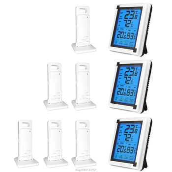 Touch screen Wireless Weather Station ℃/℉ Thermometer Hygrometer with 3 Forecast Sensor Temperature Humidity Monitor S18 20
Touch screen Wireless Weather Station ℃/℉ Thermometer Hygrometer with 3 Forecast Sensor Temperature Humidity Monitor S18 20