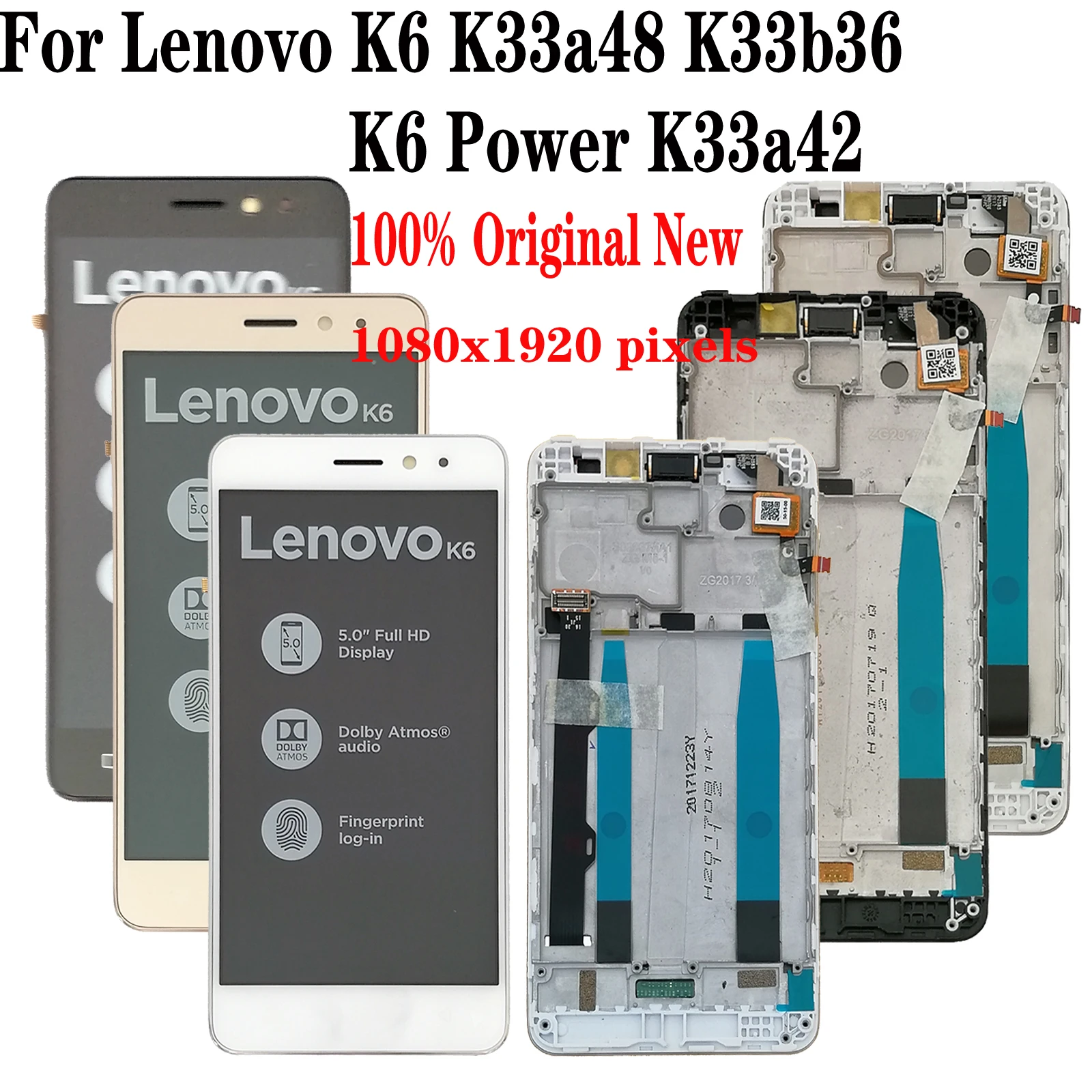 Shyueda 100% Oiginal New with frame For Lenovo K6 K33a48 K33b36 / K6 Power K33a42 5.0" LCD Display Touch Screen Digitizer
Shyueda 100% Oiginal New with frame For Lenovo K6 K33a48 K33b36 / K6 Power K33a42 5.0" LCD Display Touch Screen Digitizer