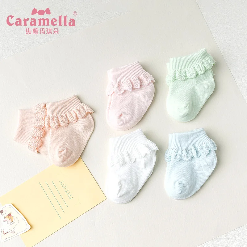 Caramella Summer Infant Cotton Socks Lace Welt Ankle Toddles Socks For Baby Girls Candy Color with Healthy Dyeing Kids Hosiery
Caramella Summer Infant Cotton Socks Lace Welt Ankle Toddles Socks For Baby Girls Candy Color with Healthy Dyeing Kids Hosiery