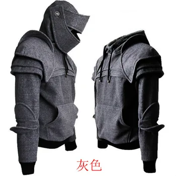 Solid Color Men Retro Elbow String Mask Knight Hoodie Casual Hooded Drawstring Long Sleeve Fall And Winter Sweatshirt Streetwear
Solid Color Men Retro Elbow String Mask Knight Hoodie Casual Hooded Drawstring Long Sleeve Fall And Winter Sweatshirt Streetwear