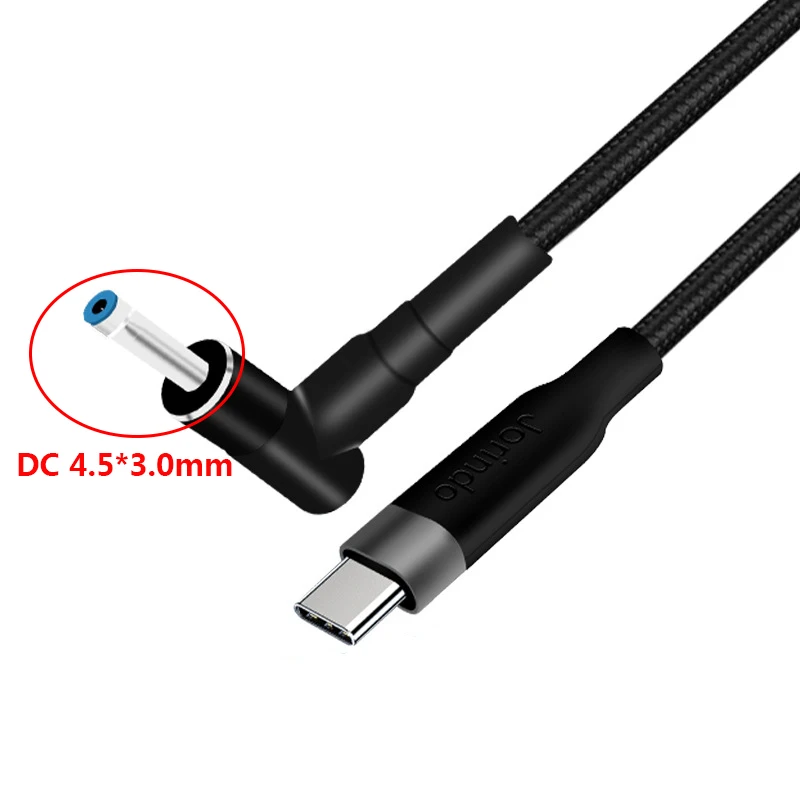 100W DC 4.5*3.0mm USB Type C PD DC 4530 Male Converter Adapter Laptop Charging Cable Adaptor Cord For hp Notebook Charger 1M
100W DC 4.5*3.0mm USB Type C PD DC 4530 Male Converter Adapter Laptop Charging Cable Adaptor Cord For hp Notebook Charger 1M