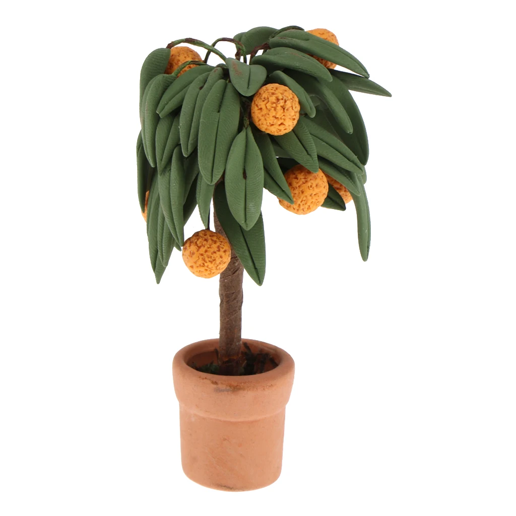 1:12 Dollhouse Miniature Simulation Plant in Pot Garden Outdoor Flowerpot Plant (Tangerine Tree) 1:12 Dollhouse Miniature Simulation Plant in Pot Garden Outdoor Flowerpot Plant (Tangerine Tree)