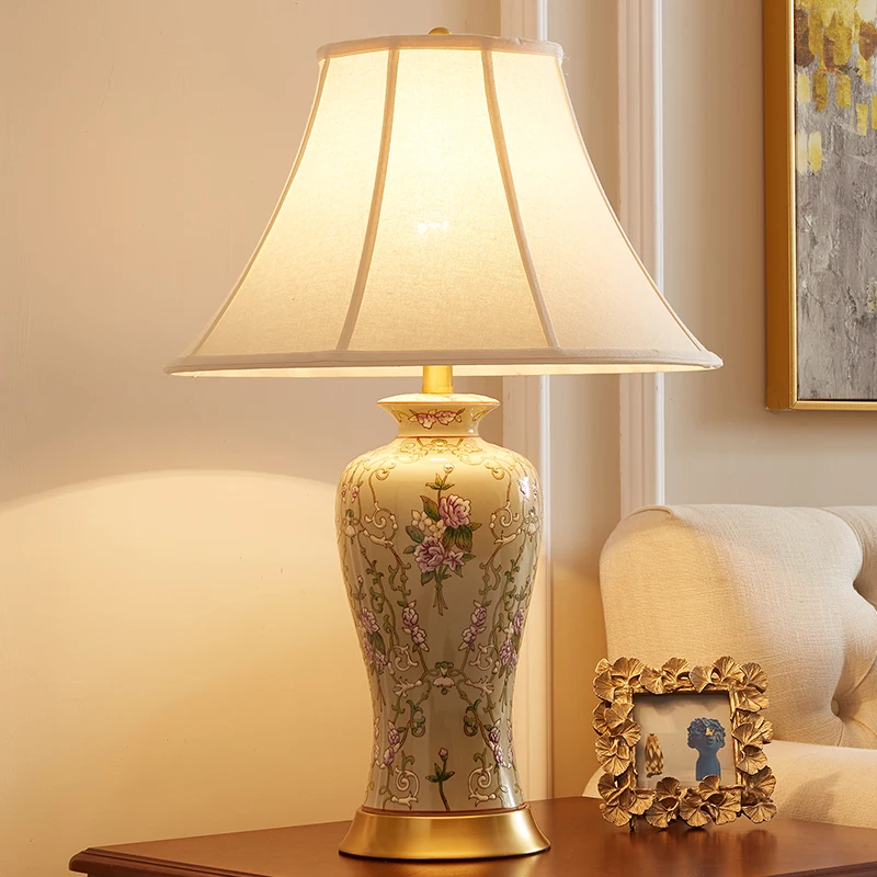 Chinese style painted yellow ceramic Table Lamps Vintage touch dimmer fabric E27 LED copper lamp for bedside&foyer&studio MF017
Chinese style painted yellow ceramic Table Lamps Vintage touch dimmer fabric E27 LED copper lamp for bedside&foyer&studio MF017