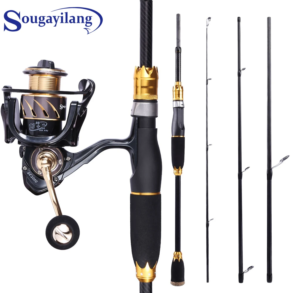 Sougayilang Portable 4 Section Spinning Fishing Rod Combo- Carbon Fiber Fishing Rod with 13+1 BB Spinning Fishing Reel Set
Sougayilang Portable 4 Section Spinning Fishing Rod Combo- Carbon Fiber Fishing Rod with 13+1 BB Spinning Fishing Reel Set