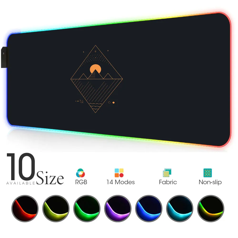Triangle RGB Mouse Pad fabric Black Line Gaming Accessories mousepad large led Desk PC with Backlit Mouse Carpet Rubber mat
Triangle RGB Mouse Pad fabric Black Line Gaming Accessories mousepad large led Desk PC with Backlit Mouse Carpet Rubber mat