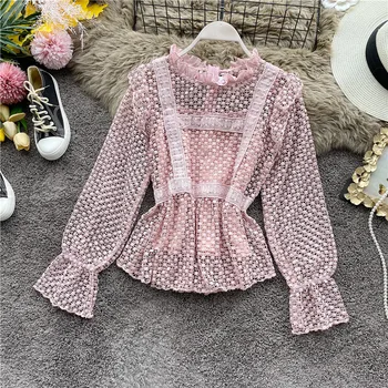 2020 Spring Lady Elegant Long Sleeve Shirt Women Sweet Casual Hollow Out Flare Sleeve Ruffle Blouse Blusas Mujer De Moda H92
2020 Spring Lady Elegant Long Sleeve Shirt Women Sweet Casual Hollow Out Flare Sleeve Ruffle Blouse Blusas Mujer De Moda H92
