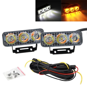 YOLU White yellow turning Light Universal daytime running lights 3LED daytime running lights Automobile day time running lamp
YOLU White yellow turning Light Universal daytime running lights 3LED daytime running lights Automobile day time running lamp