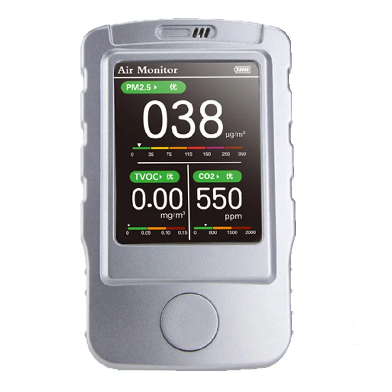Portable Air Quality Monitor pm2.5 CO2 5 in 1 Hand Held CO2 Sensor PM2.5 Particles TVOC Laser Gas Analyzer Detector Machine
Portable Air Quality Monitor pm2.5 CO2 5 in 1 Hand Held CO2 Sensor PM2.5 Particles TVOC Laser Gas Analyzer Detector Machine