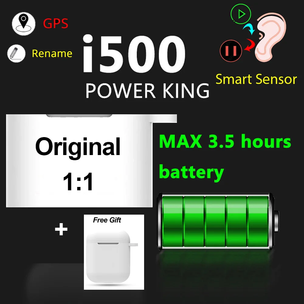 New I500 TWS 2Generations Original/with Letters Replica1:1 Bluetooth Earphone Separate Use QI Wireless Super Bass Pk I30 I60 I90
New I500 TWS 2Generations Original/with Letters Replica1:1 Bluetooth Earphone Separate Use QI Wireless Super Bass Pk I30 I60 I90