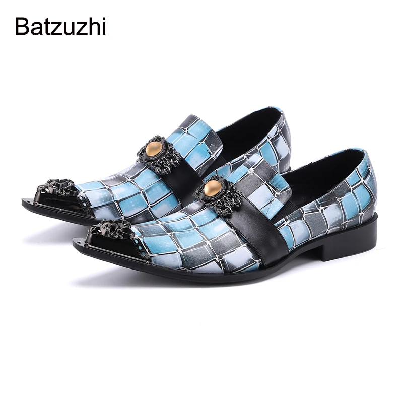 Batzuzhi 2021 New Men's Shoes Blue Genuine Leather Dress Shoes Men Formal Business Leather Shoes for Men Party and Wedding,38-46
Batzuzhi 2021 New Men's Shoes Blue Genuine Leather Dress Shoes Men Formal Business Leather Shoes for Men Party and Wedding,38-46