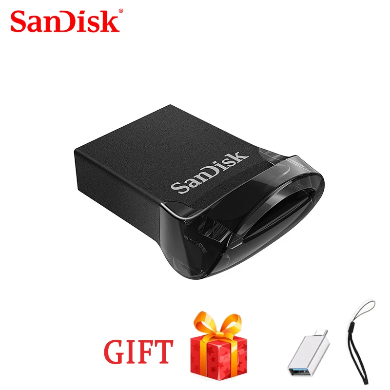 

100% SanDisk CZ430 USB Flash Drive mini USB Pen Drive 64gb 16GB USB 3.1 Up to 130MB/S pendrive USB 3.0 USB Stick 32gb 128GB 256G