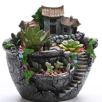 Resin Succulent Plant Pot Exquisite Bonsai Unique Flower Pot Garden Planter Office Holder Desktop Ornement Garden Pots Planters
Resin Succulent Plant Pot Exquisite Bonsai Unique Flower Pot Garden Planter Office Holder Desktop Ornement Garden Pots Planters