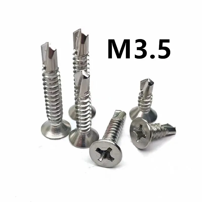 50pcs M3.5x13/16/19/25/32/38mm GB15856.2 304 Stainless steel Cross Recessed Countersunk Head Drill Tail Self-Drilling Screws
50pcs M3.5x13/16/19/25/32/38mm GB15856.2 304 Stainless steel Cross Recessed Countersunk Head Drill Tail Self-Drilling Screws