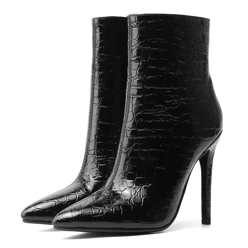 Classics Print Stone Pattern Ankle Boots Leisure Comfortable Zipper High Heels Fashion Pointed Toe Short Plush Woman Shoes Botas
Classics Print Stone Pattern Ankle Boots Leisure Comfortable Zipper High Heels Fashion Pointed Toe Short Plush Woman Shoes Botas