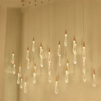 Luxury Creative Crystal Water Drop Crystal Gold Pendant Light European-style LED Lamps Moderm Glass Indoor Lighting Restaurant
Luxury Creative Crystal Water Drop Crystal Gold Pendant Light European-style LED Lamps Moderm Glass Indoor Lighting Restaurant