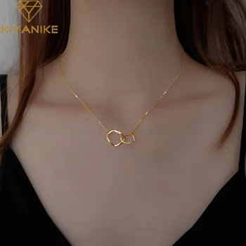 XIYANIKE 925 Sterling Silver HOT Sale Irregular Square Necklace Female Simple Temperament Fashion Sexy Elegant Clavicle Chain 
XIYANIKE 925 Sterling Silver HOT Sale Irregular Square Necklace Female Simple Temperament Fashion Sexy Elegant Clavicle Chain