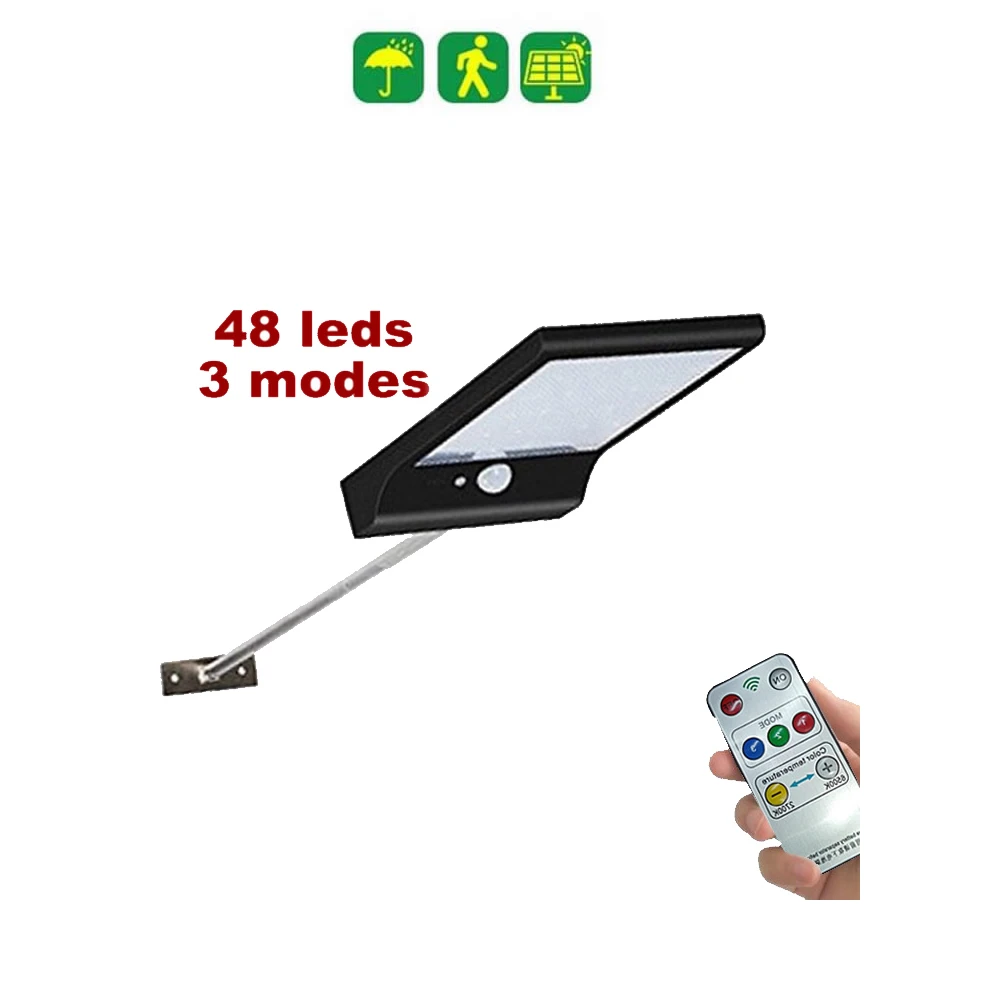 48 LED Solar Lights Outdoor Motion Sensor Wall Sconces Light with Remote Control Security Lighting For Garden Wall solar lamps
48 LED Solar Lights Outdoor Motion Sensor Wall Sconces Light with Remote Control Security Lighting For Garden Wall solar lamps