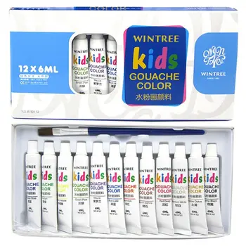 

Gouache Paint Set 24 Vibrant Colors in Tubes Convenient to Mix with Great Result Dropship